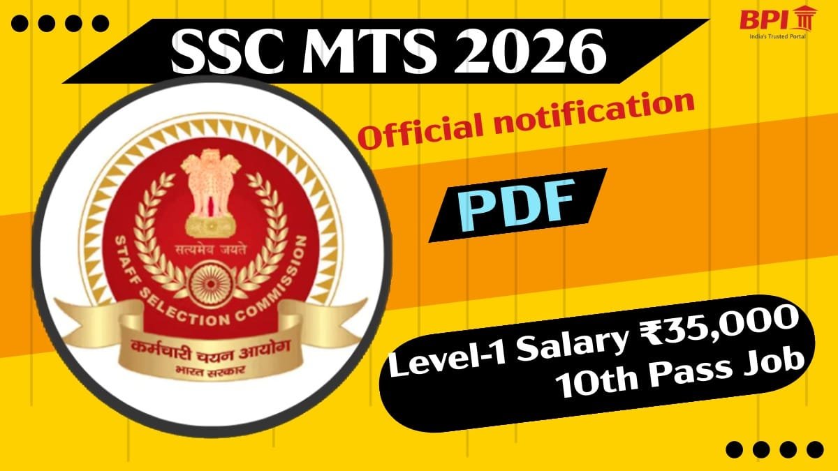 SSC MTS 2026 Notification Exam Date Salary