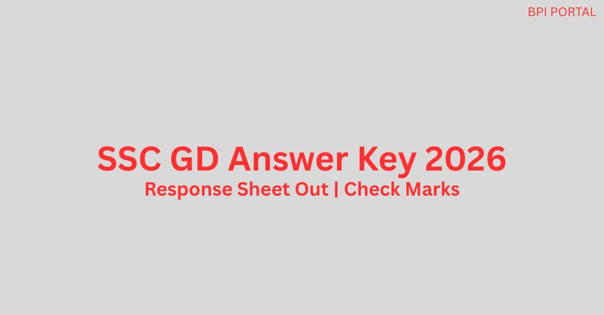 SSC GD Answer Key 2026 Download