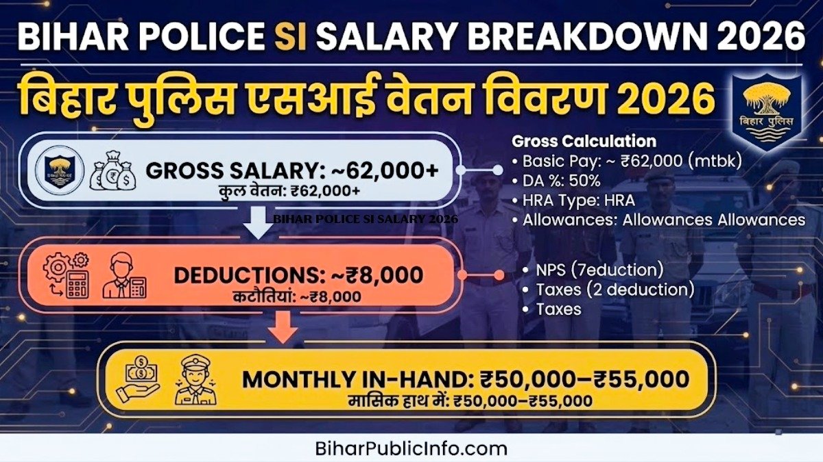Bihar Police SI Salary 2026 In-Hand Pay Complete Guide