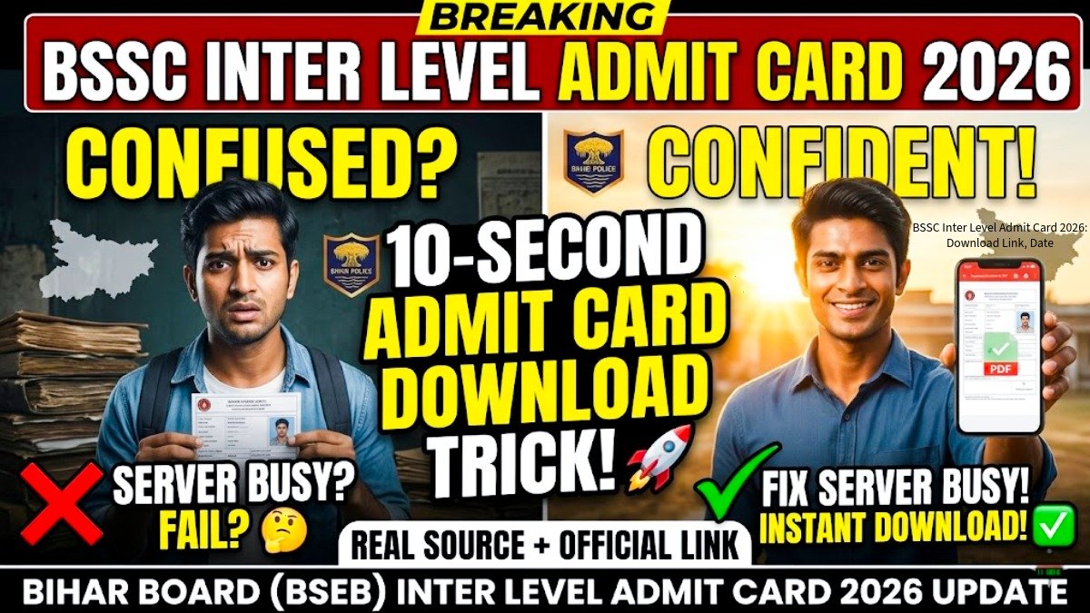 BSSC Inter Level Admit Card 2026 Official Notification - Expected June 5-12, Advt 02/2023, 24,492 Posts