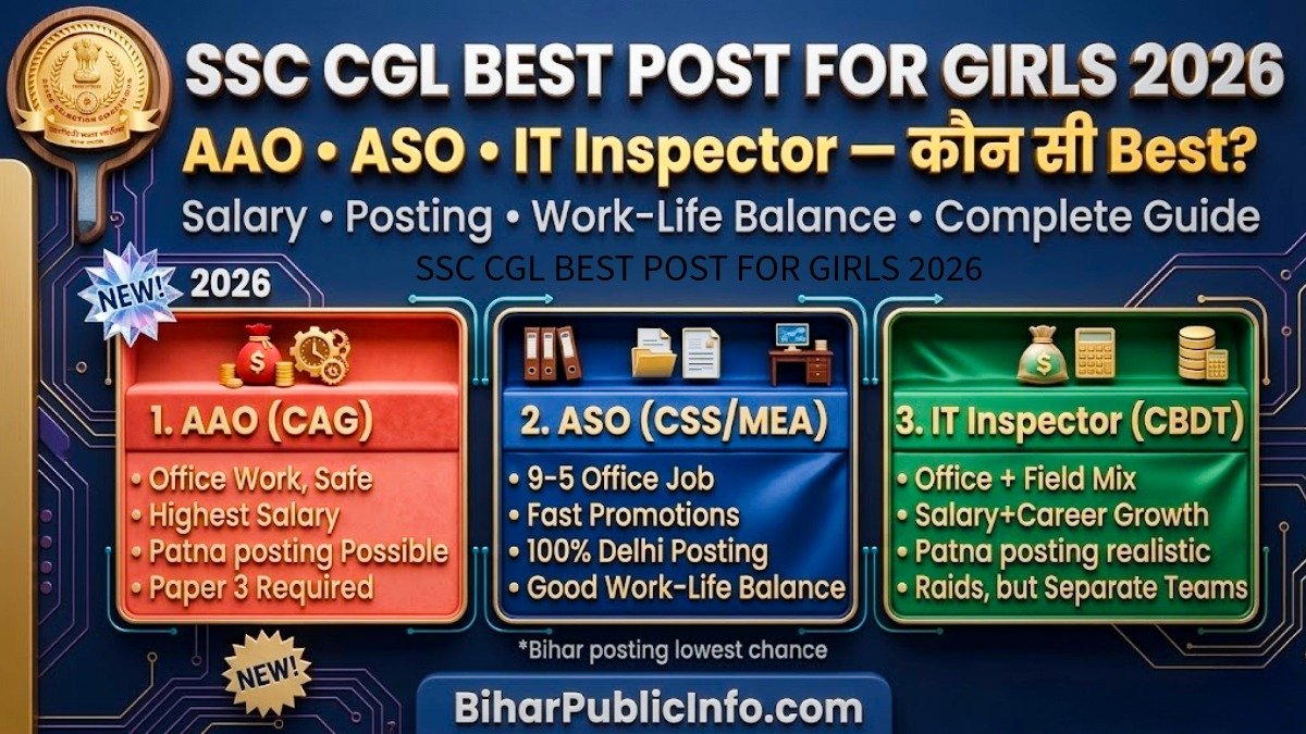 SSC CGL Best Post for Girls 2026 Salary Posting Career Guide