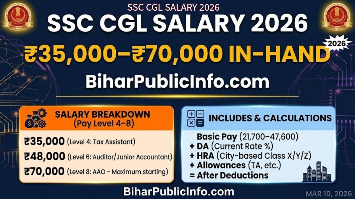 SSC CGL Salary 2026 — Post Wise In-Hand Pay Complete Guide