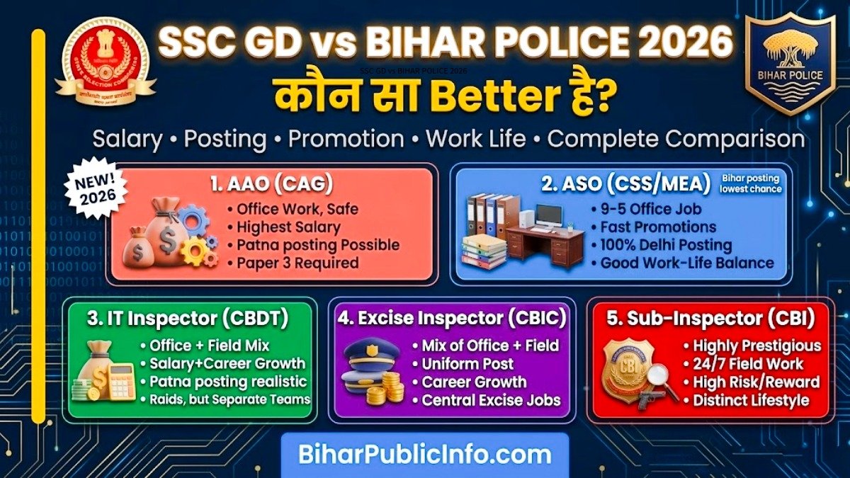 SSC GD vs Bihar Police 2026 Salary Posting Career Comparison