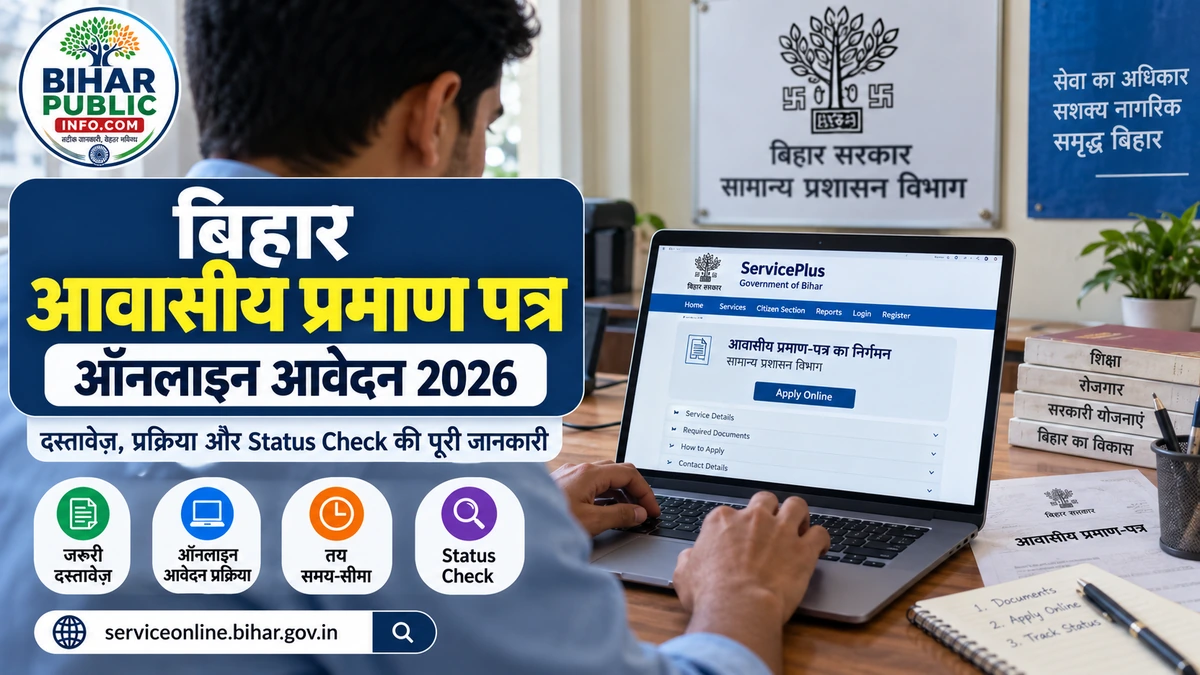 बिहार आवासीय प्रमाण पत्र ऑनलाइन आवेदन 2026