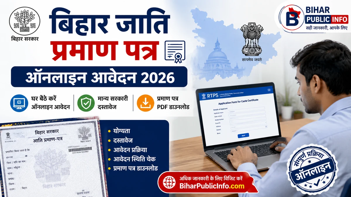 बिहार जाति प्रमाण पत्र ऑनलाइन आवेदन 2026