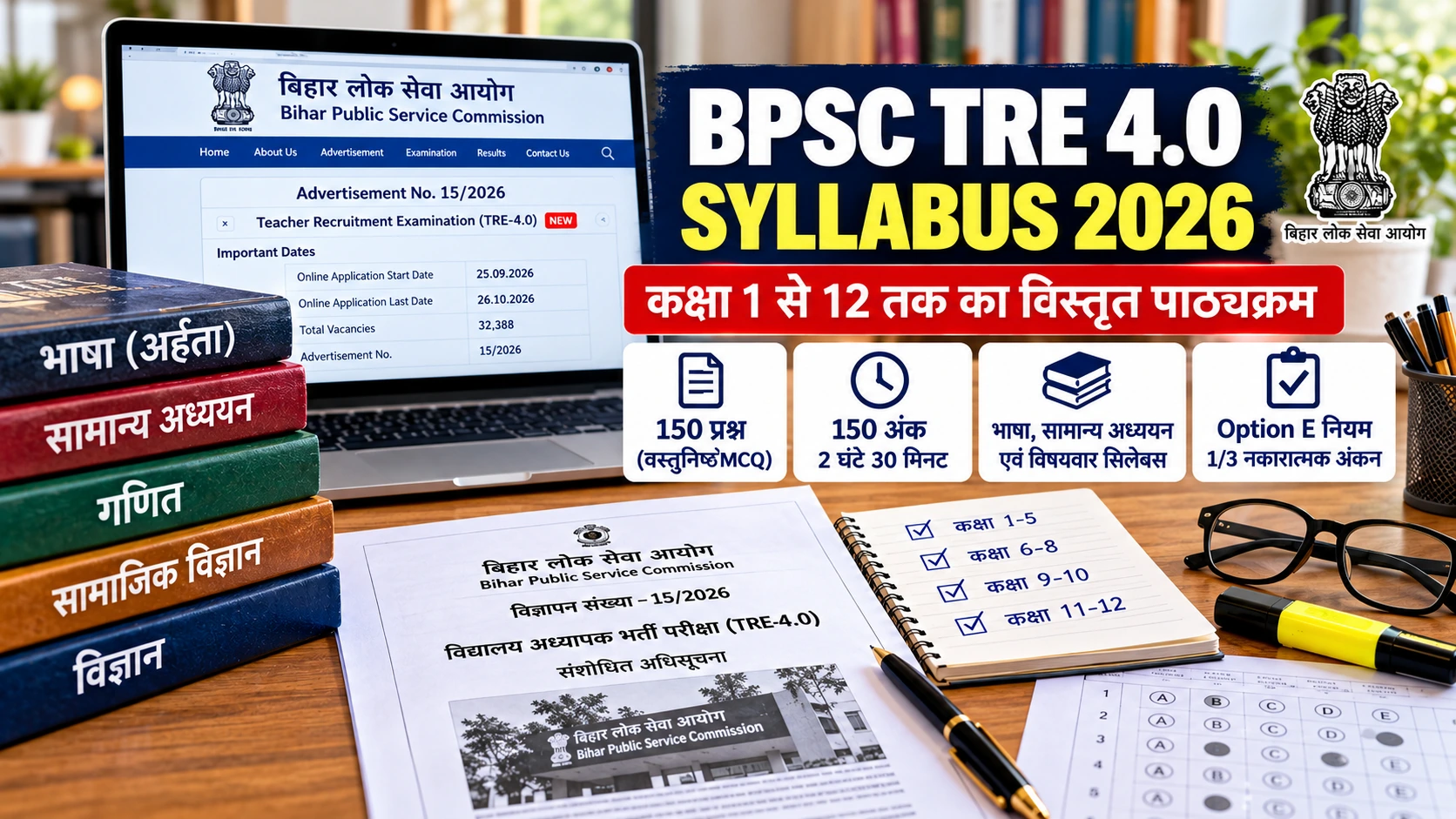 BPSC TRE 4.0 Syllabus 2026 और Exam Pattern